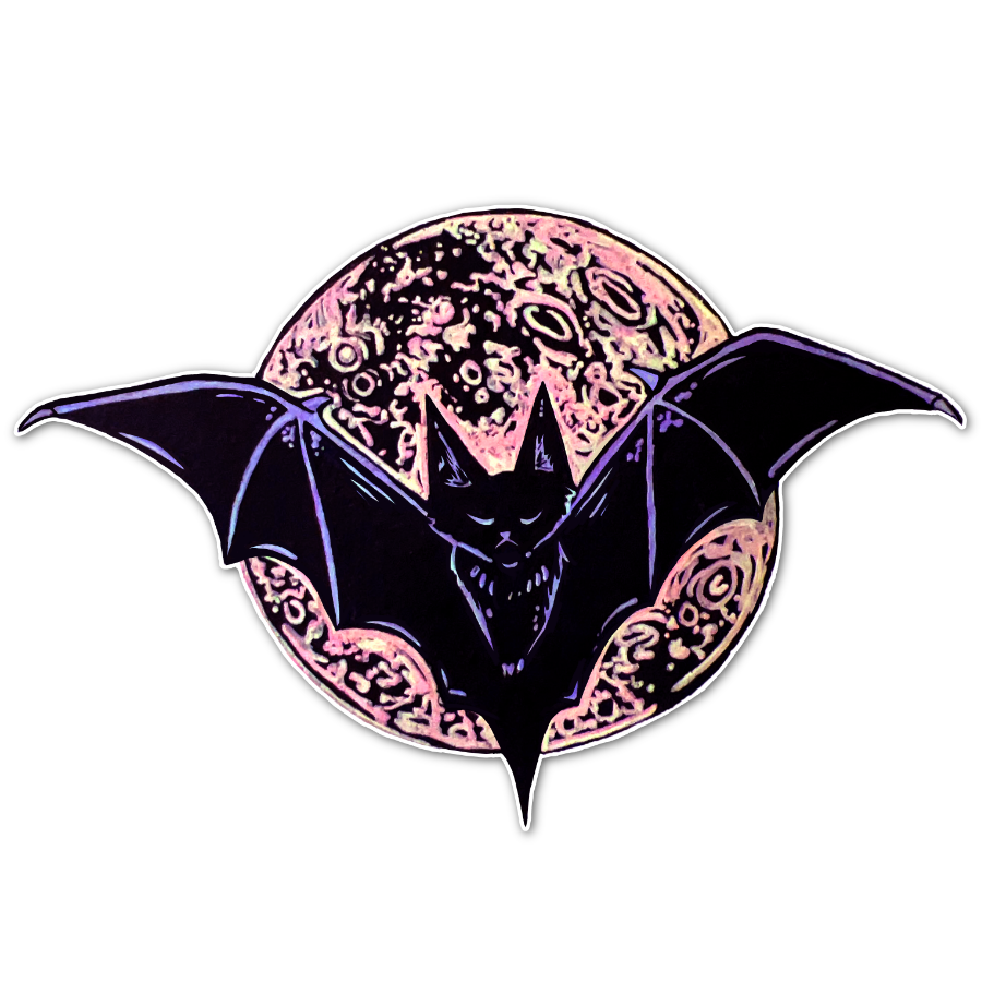 Sticker Bat Moon 3"