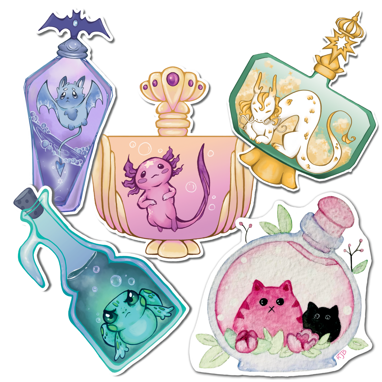 Sticker: 3" Critter Bottles