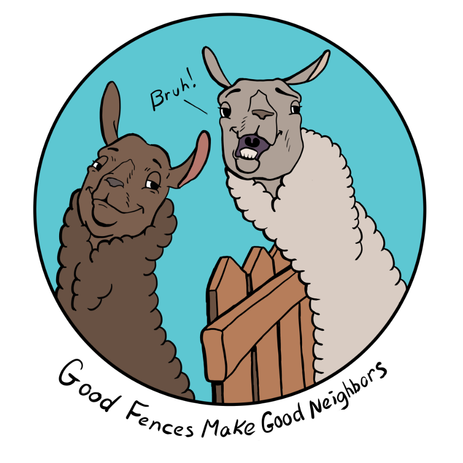 Sticker Llama Neighbors 3"
