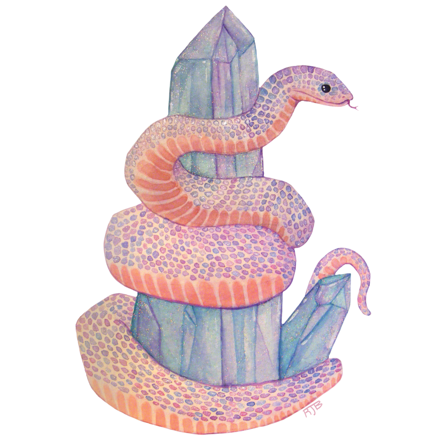 Cardstock Crystal Snake Print