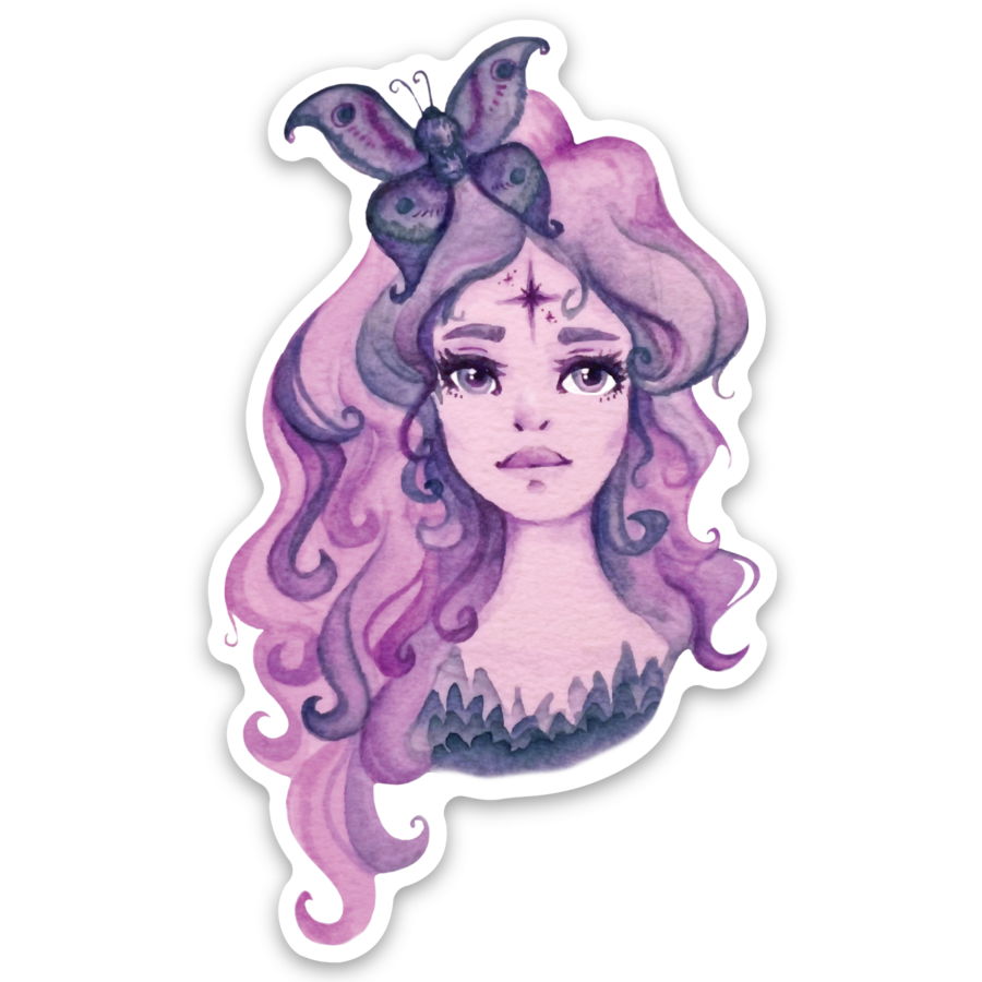 Sticker Butterfly Girl 3"