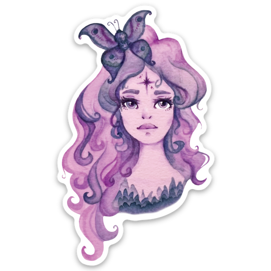 Sticker Butterfly Girl 3"