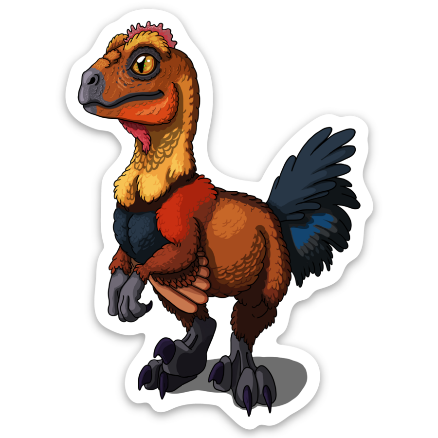 Sticker Chicken Raptor 3"