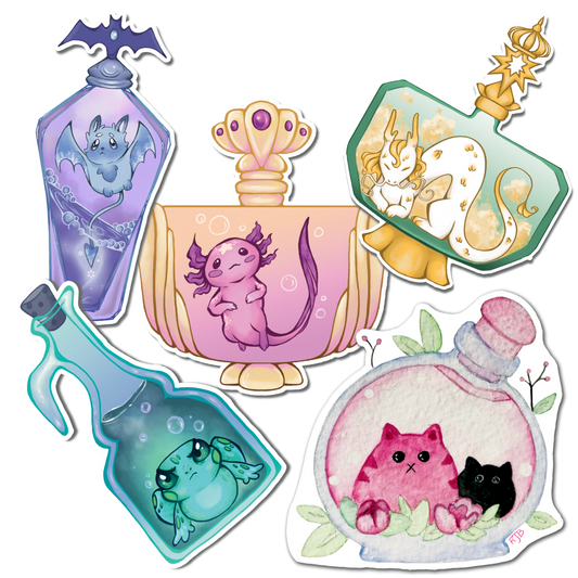 Sticker: 3" Critter Bottles