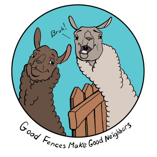 Sticker Llama Neighbors 3"