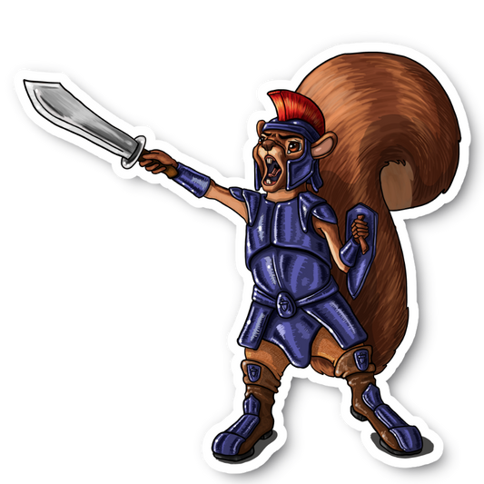 Sticker Fighter Squirrel 3"