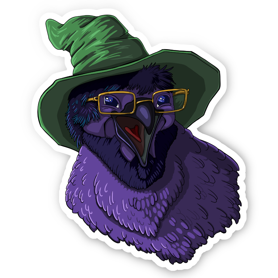 Sticker Raven Wizard 3"