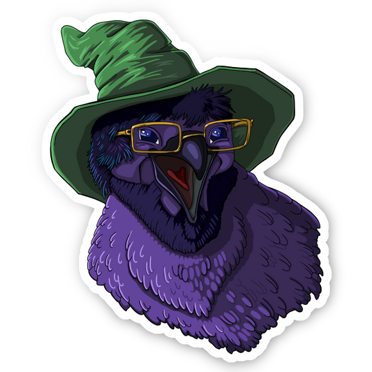 Sticker Raven Wizard 3"